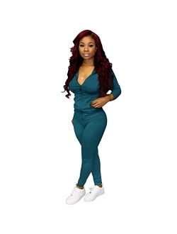 Adogirl Womens Sweatsuit Set Two Piece Outfits Top + Skinny Long Pants Tracksuits Jogging Suits Jumpsuits