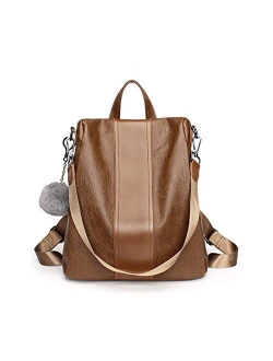 TAHMM Japanese New Shoulder Bag Female Fashion Leather Bag Head Layer Leather Wild Soft Leather Bag Travel Backpack (Color : Caramel Colour)