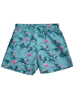 Alki'i Men's 6" Fashion Swim Shorts with Zipper Pocket -Flamingo