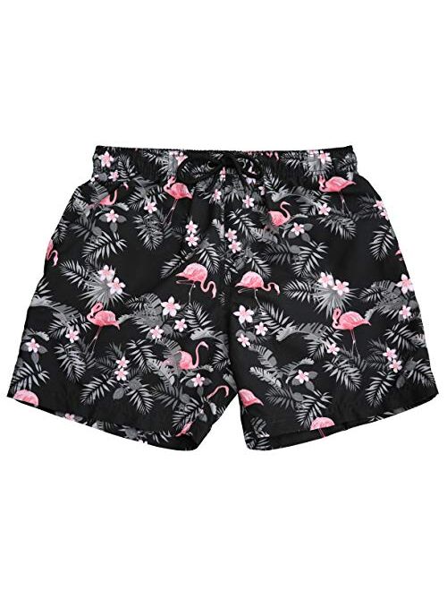 Alki'i Men's 6" Fashion Swim Shorts with Zipper Pocket -Flamingo