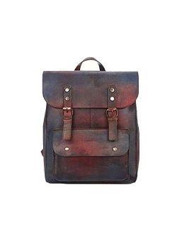 Y-sg Shop Customization Women's New Retro Handmade Colour Leather Travel Effortless Backpack (Color : Multi-Colored, Size : 30938cm)