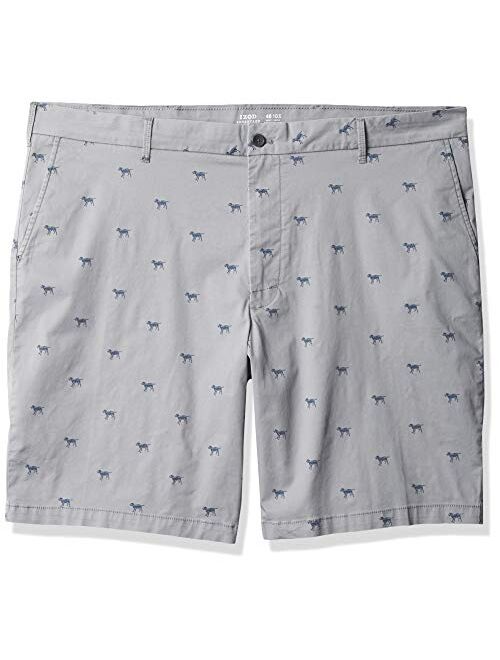 IZOD Men's Big and Tall Saltwater 9.5" Stretch Printed Short