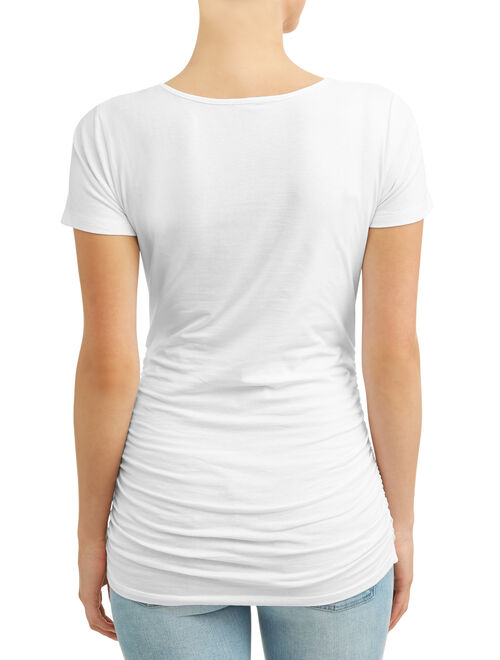 Oh! Mamma Maternity Scoop Neck Tee 2 Pack - Available in Plus Sizes