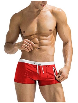 Men's Swim Trunk Swimwear Bathing Suit Board Short with Zipper Pocket