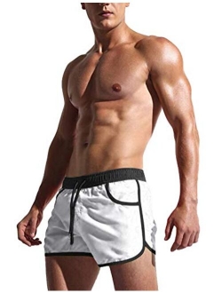 Men's Swim Trunk Swimwear Bathing Suit Board Short with Zipper Pocket