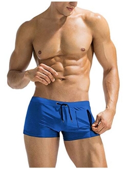 Men's Swim Trunk Swimwear Bathing Suit Board Short with Zipper Pocket