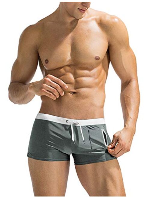 COOFANDY Men's Swim Trunk Swimwear Bathing Suit Board Short with Zipper Pocket