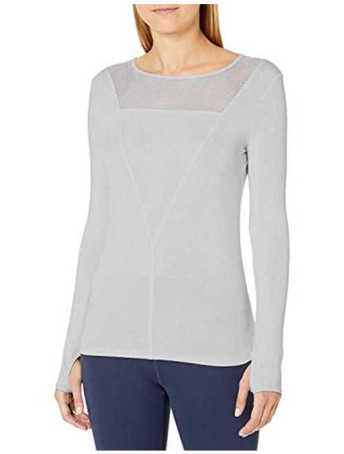 Bestisun Long Sleeve Open Back Workout Tops for Women Petite Yoga Shirts Mesh Back with Thumb Hole