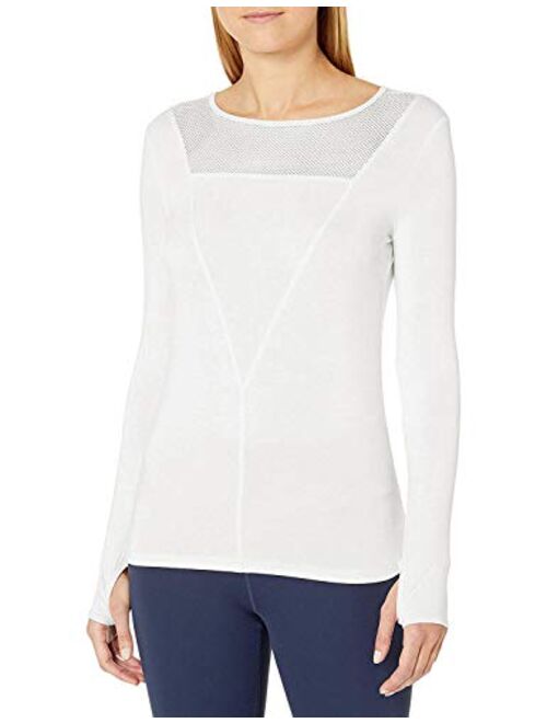 Bestisun Long Sleeve Open Back Workout Tops for Women Petite Yoga Shirts Mesh Back with Thumb Hole