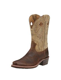 Heritage Roughstock Western Boot - Men's Square Toe Leather Work Boot