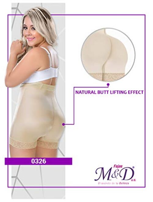 M&D High Waist Body Shaper Butt Lifter Slimmer Shorts | Fajas Colombianas Levanta Cola