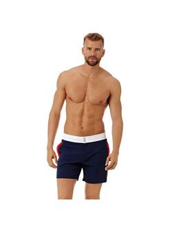 - Men Fitted Stretch Swimwear Tricolor