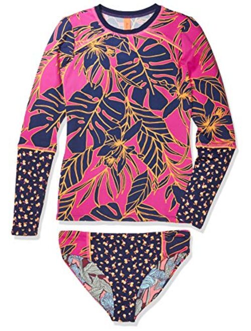 Maaji Girls' Long Sleeve Rashguard Swimsuit Set