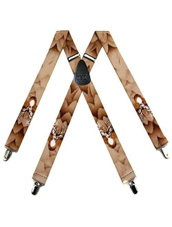 Mens Wild Animals Theme Clip Suspender Made in the USA