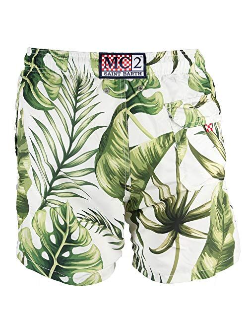 MC2 Saint Barth Swimsuit Boxer Man Mod. GUSTAVIA Jumbo Leaves 10