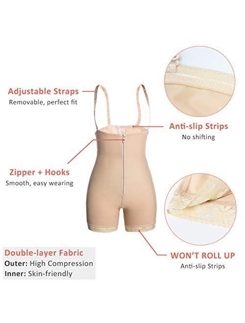 MISS MOLY Women Compression Garments After Liposuction Waist Trainer Bodysuit Shapewear Tummy Control Open Bust Body Shaper