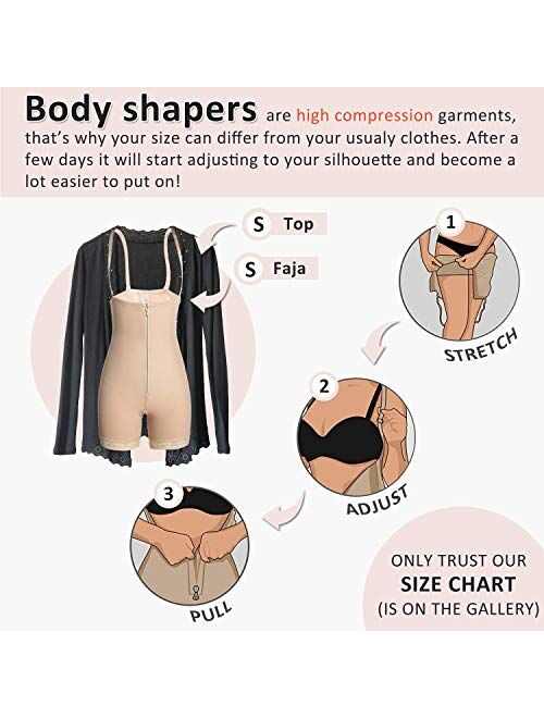 MISS MOLY Women Compression Garments After Liposuction Waist Trainer Bodysuit Shapewear Tummy Control Open Bust Body Shaper