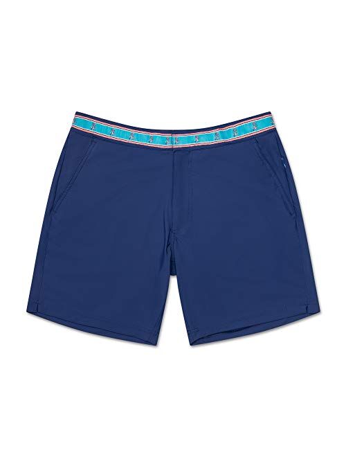 OKAICOS Men's Swim Trunks - Performance Stretch Board Short with Mesh Lining, Drawstring Swimwear