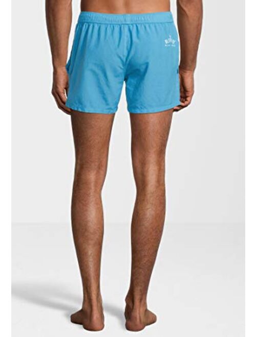 Replay Luxe Tiger Print Men's Swim Shorts, Sky Blue