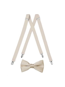 Suspender & Bow Tie with Pocket Square Set