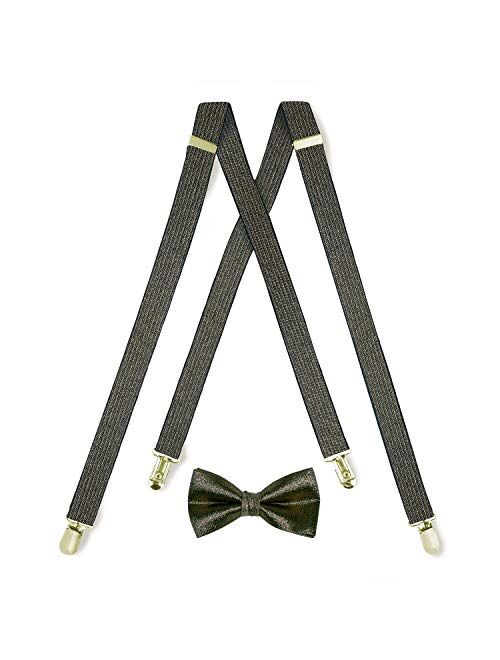 Suspender & Bow Tie with Pocket Square Set