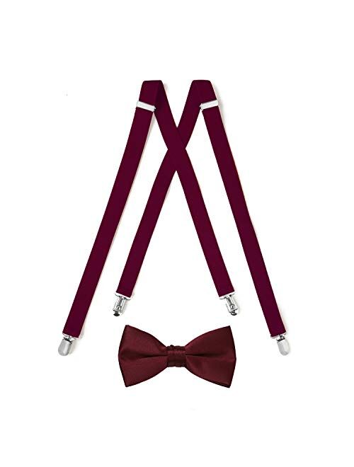 Suspender & Bow Tie with Pocket Square Set