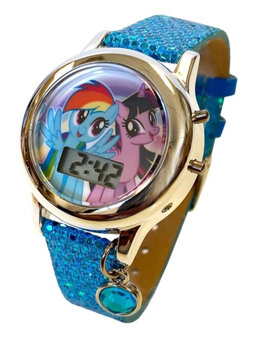 Accutime Kid's My Little Pony Digital Glitter Silicone Strap Watch 34mm