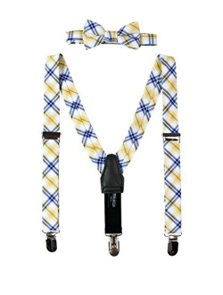 Baby Boys' Cotton Suspender and Bow Tie Gift Set