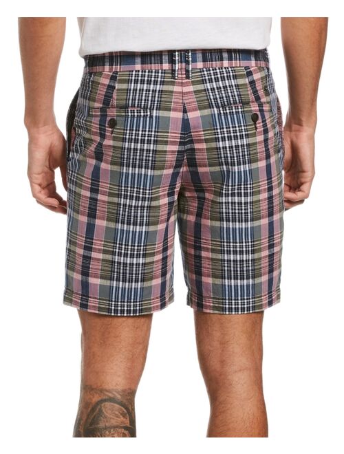 Men's Slim-Fit Plaid Chambray Shorts