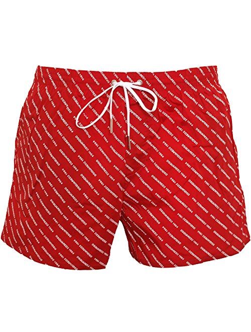 Replay Repeat Logo Men's Swim Shorts, Red