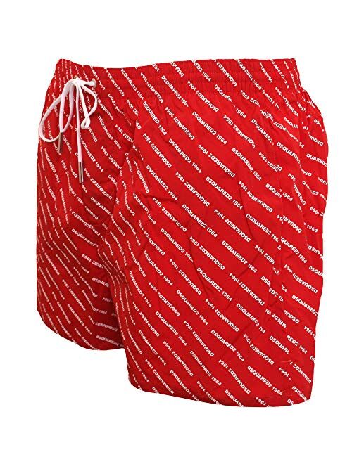 Replay Repeat Logo Men's Swim Shorts, Red