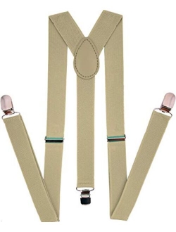 Navisima Suspenders for Kids - Adjustable Suspenders for Girls, Toddler, Baby - Elastic Y-Back Design with Strong Metal Clips