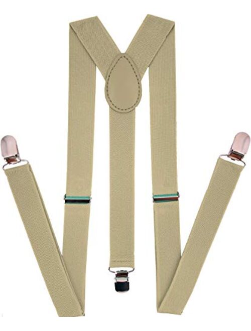 Navisima Suspenders for Kids - Adjustable Suspenders for Girls, Toddler, Baby - Elastic Y-Back Design with Strong Metal Clips