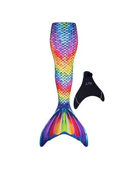 Authentic Wear-Resistant Mermaid Tail for Swimming, Kids and Adults, Monofin Included, for Girls and Boys