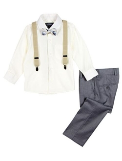 Boys' 4-Piece Patterned Dress up Pants Set