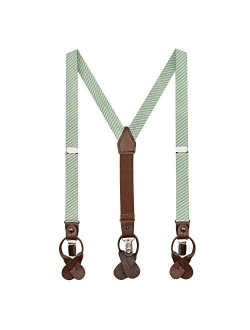 Boys' Seersucker Striped Pattern Suspenders