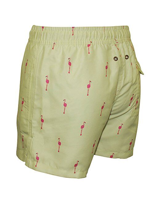 Nikben Flamingo Men's Swim Shorts, Lemon