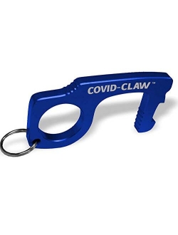 CovidClaw Tool – The Hand Hygiene Anodized Aluminum Touchless Keychain Tool – Great for Door Opening and Closing, Button Pushing, Sinks, Elevators, Gas Stations, Toilets,