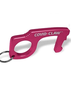 CovidClaw Tool – The Hand Hygiene Anodized Aluminum Touchless Keychain Tool – Great for Door Opening and Closing, Button Pushing, Sinks, Elevators, Gas Stations, Toilets,