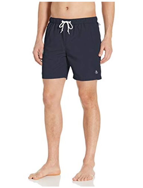 Original Penguin Men's Quick Dry Daddy Elastic Waist Swim Short