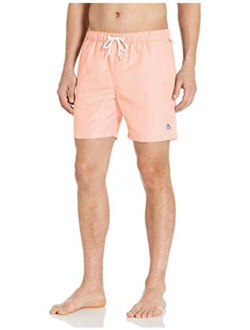 Original Penguin Men's Quick Dry Daddy Elastic Waist Swim Short