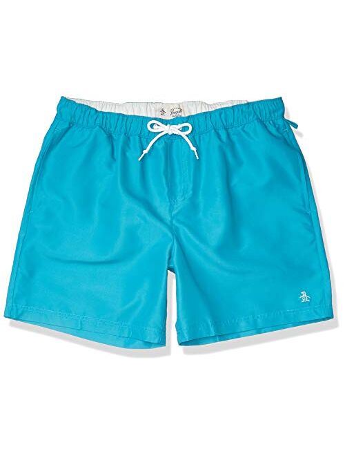 Original Penguin Men's Quick Dry Daddy Elastic Waist Swim Short