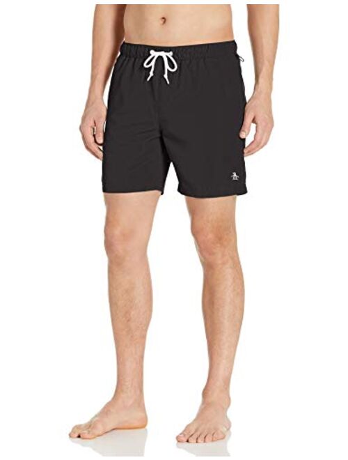 Original Penguin Men's Quick Dry Daddy Elastic Waist Swim Short