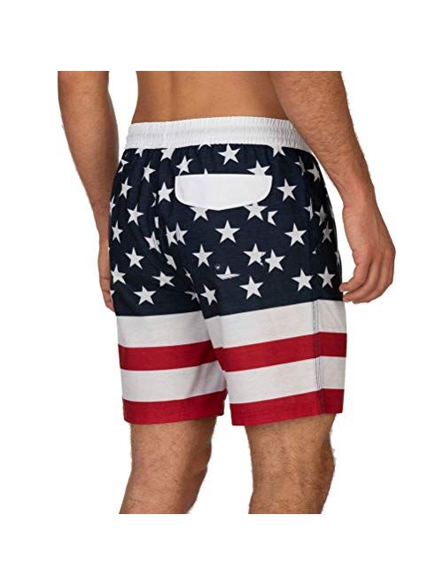 Hurley Men's Patriot USA 18" Inch Elastic Waist Volley Swim Short