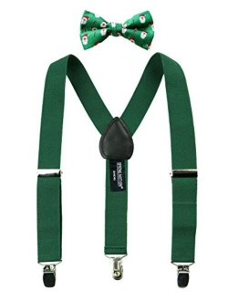 Boy's Suspender and Christmas Bow Tie Set