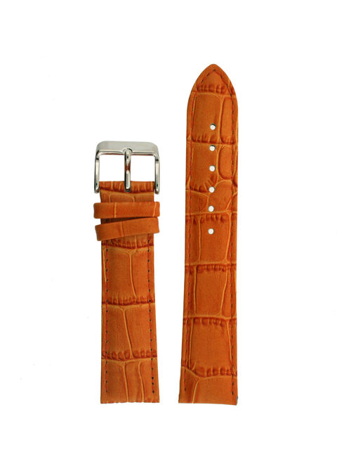 14mm Watch Band Red Genuine Leather Crocodile Grain Ladies