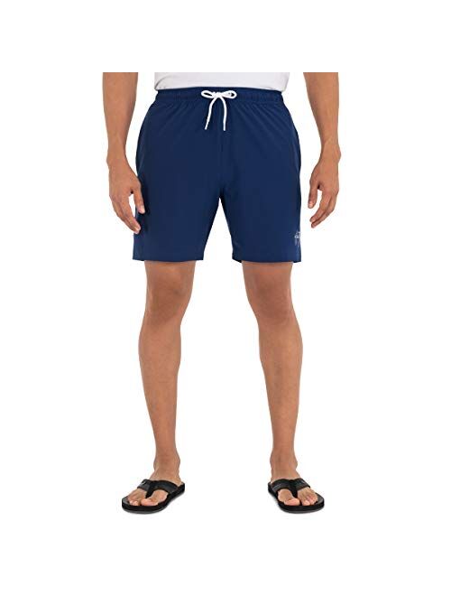 Guy Harvey Men's Core Solid 7" Volley Swim Shorts