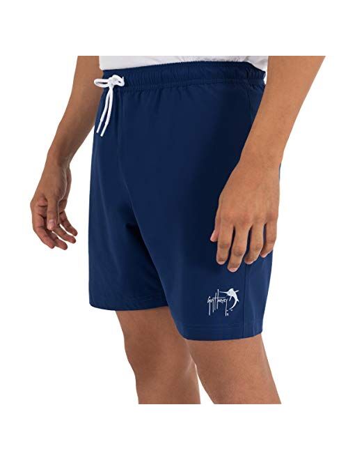 Guy Harvey Men's Core Solid 7" Volley Swim Shorts