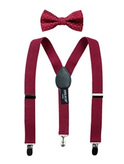 Boys' Suspenders and Polka Dot Bow Tie Set