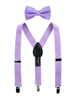 Boys' Suspenders and Polka Dot Bow Tie Set